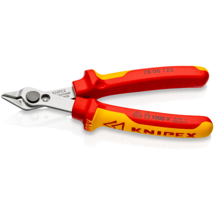 Кусачки діелектричні KNIPEX Electronic Super Knips VDE 125 мм 78 06 125 - зображення 2