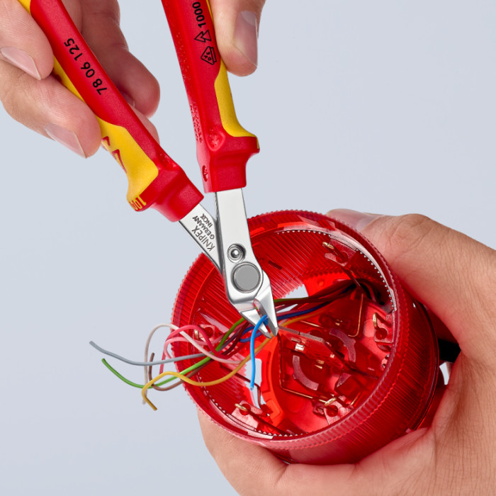 Кусачки діелектричні KNIPEX Electronic Super Knips VDE 125 мм 78 06 125 - зображення 5