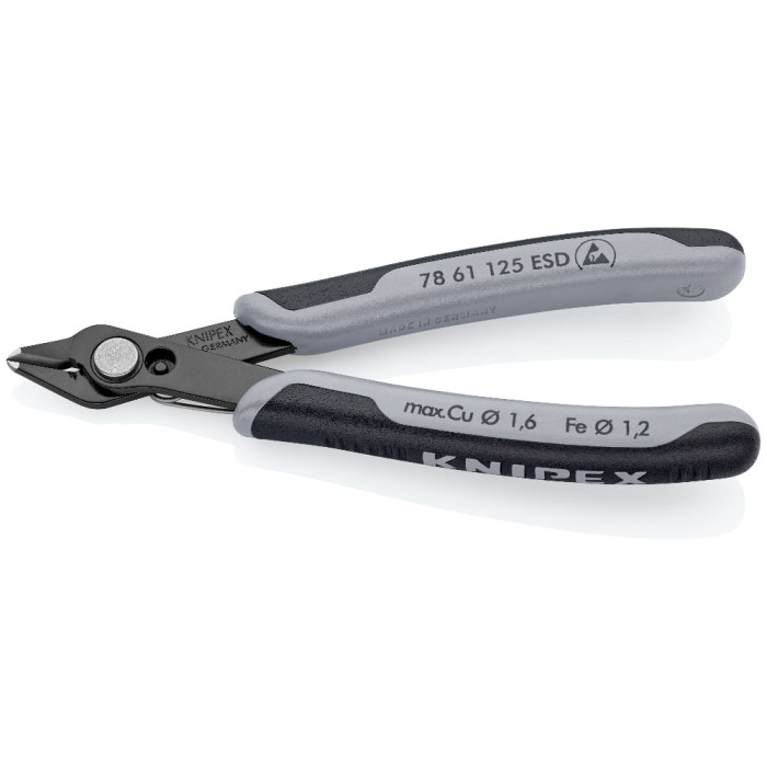 Кусачки антистатичні KNIPEX Electronic Super Knips ESD 125 мм 78 61 125 ESD - зображення 2