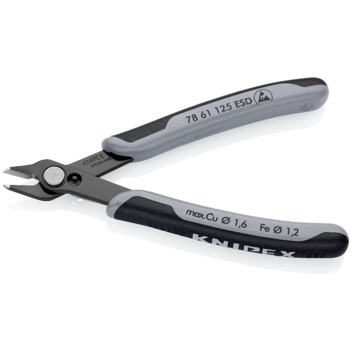 Кусачки антистатичні KNIPEX Electronic Super Knips ESD 125 мм 78 61 125 ESD - зображення 3