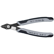 Кусачки антистатичні із затискачем для дроту KNIPEX Electronic Super Knips ESD 125 мм 78 71 125 ESD
