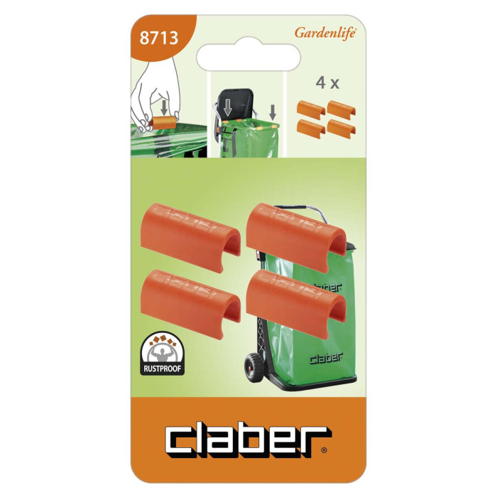 Набор зажимов для пакета садовой тележки Claber Bag Clamps 87130000 - изображение 2