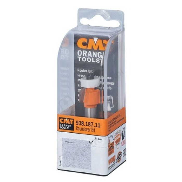 Фреза кромочная калёвочная по дереву CMT D18.7 l12.7 d8 R3 938.187.11 - изображение 2