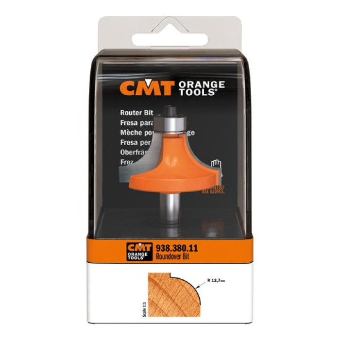 Фреза кромочная калевочная по дереву CMT D38.1 l19 d8 R12.7 938.380.11 - изображение 2