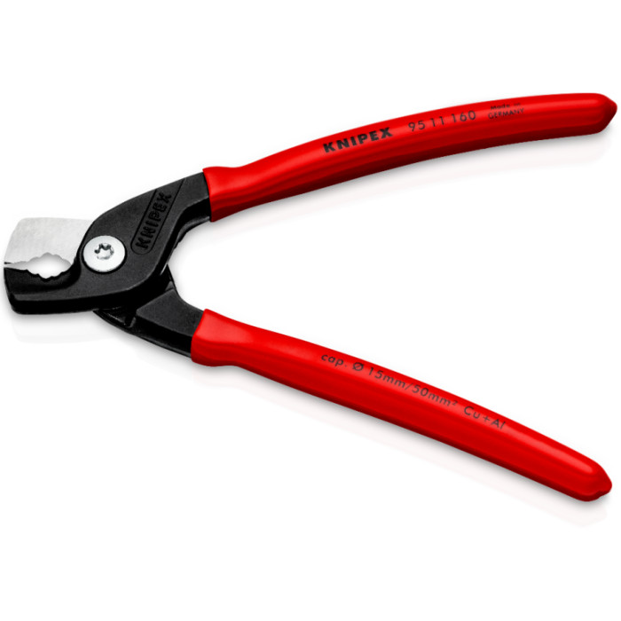 Ножиці для різання кабелів KNIPEX StepCut 160 мм 95 11 160 - зображення 3