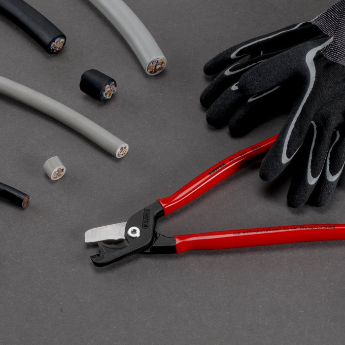 Ножницы для резки кабелей с двойными режущими кромками KNIPEX StepCut XL 225 мм 95 11 225 - изображение 6