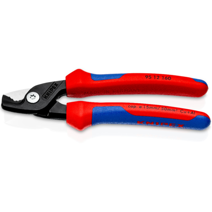 Ножиці для різання кабелів KNIPEX StepCut 160 мм 95 12 160 - зображення 2