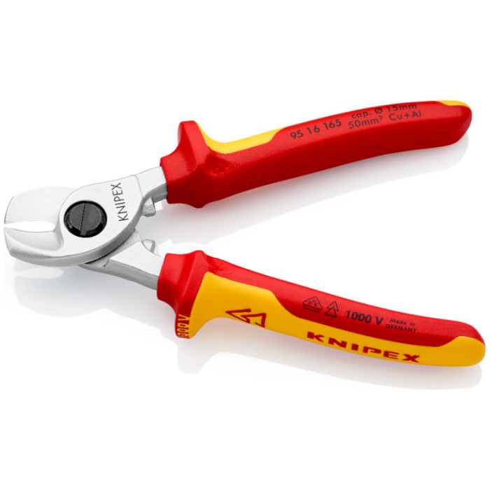 Ножиці для різання кабелів діелектричні KNIPEX 165 мм 95 16 165 - зображення 3