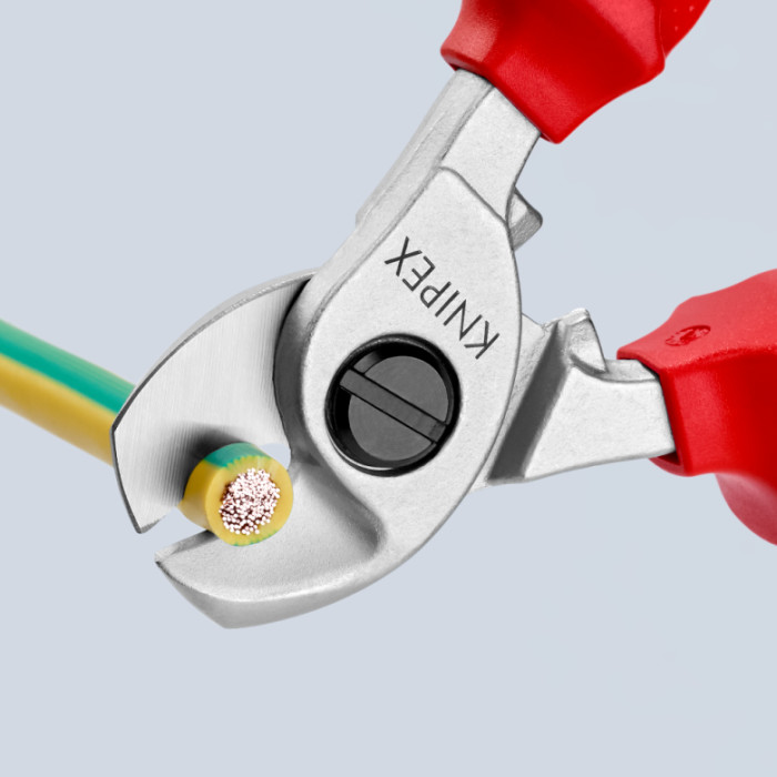 Ножиці для різання кабелів діелектричні KNIPEX 165 мм 95 16 165 - зображення 4
