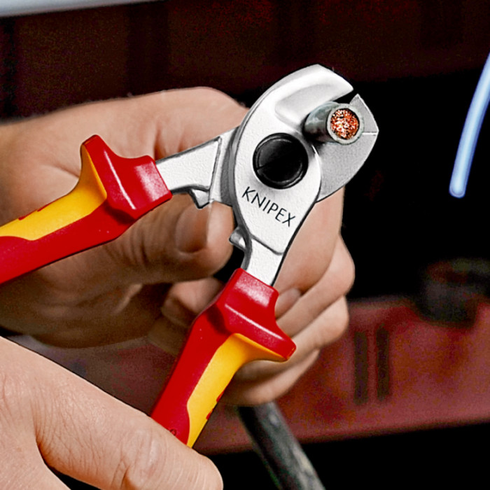 Ножиці для різання кабелів діелектричні KNIPEX 165 мм 95 16 165 - зображення 5