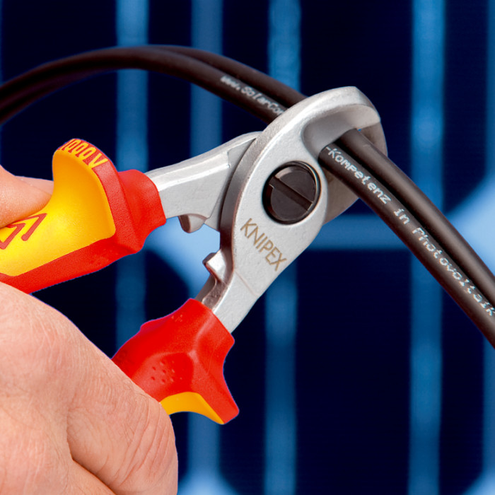 Ножиці для різання кабелів діелектричні KNIPEX 165 мм 95 16 165 - зображення 6