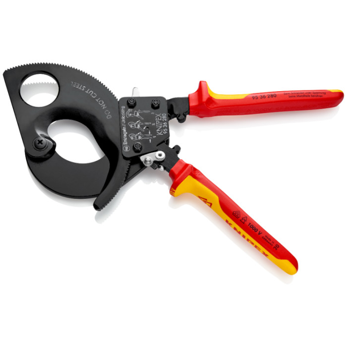Ножиці діелектричні для різання кабелів KNIPEX 280 мм 95 36 280 - зображення 3