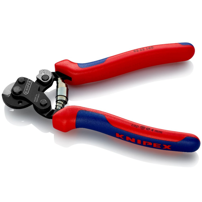 Ножиці для різання особливо міцного дротяного троса KNIPEX 160 мм 95 62 160 - зображення 3