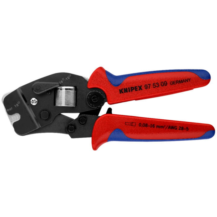 Інструмент для обжиму контактних гільз з автоналаштуванням KNIPEX 0.08-10/16 кв.мм 97 53 09