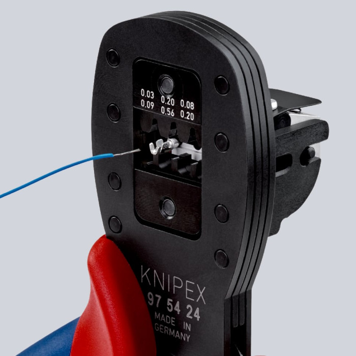 Обжимные клещи для миниатюрных штекеров KNIPEX 0,03-0,56 кв.мм 97 54 24 - изображение 4