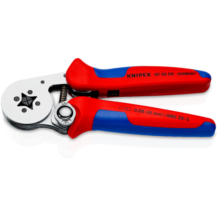 Прес-кліщі для обжиму контактних гільз з автоналаштуванням KNIPEX 0.08-10/16 кв.мм 97 55 04 - зображення 2