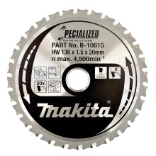 Диск пильный по металлу Makita SPECIALIZED 136х20х30 B-10615