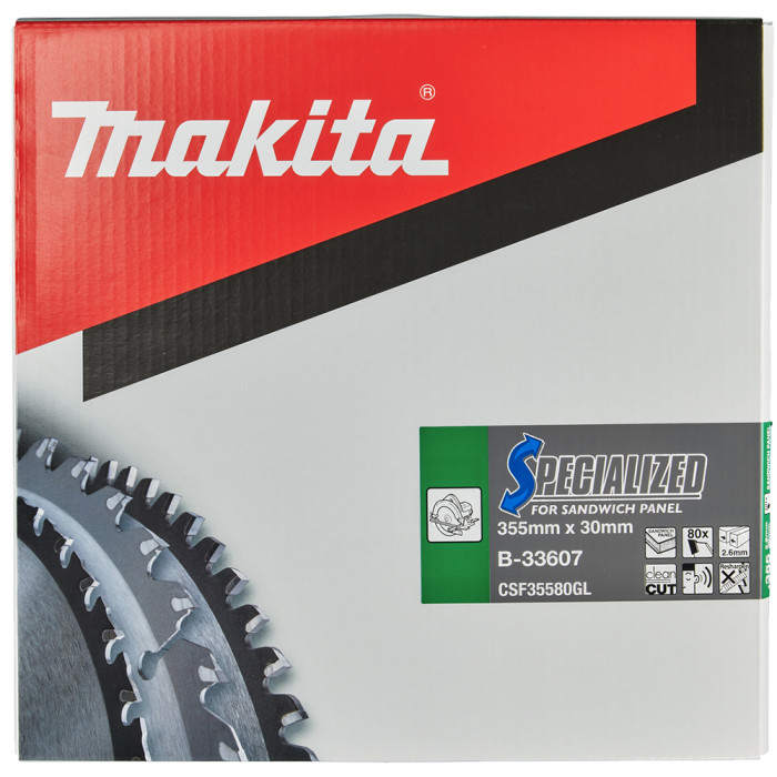 Диск пильный по сэндвич-панелям Makita SPECIALIZED 355х30х80 B-33607 - изображение 4