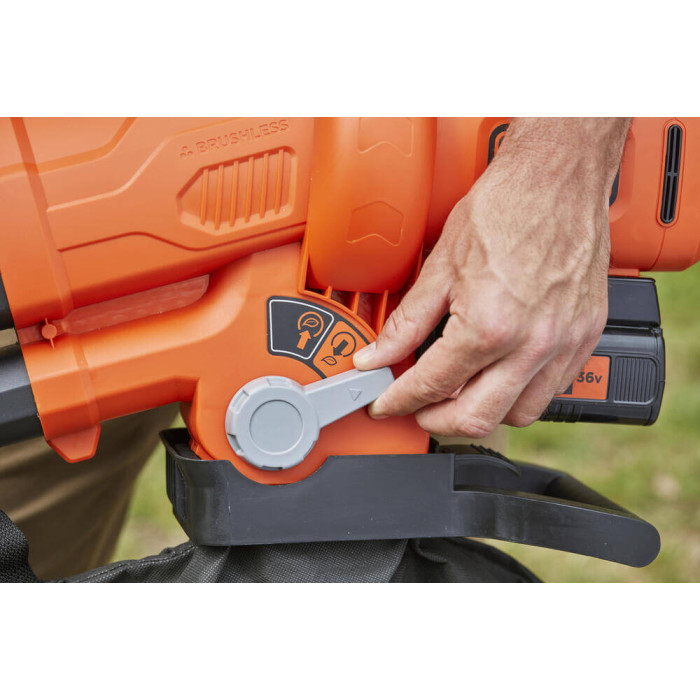 Воздуходувка-пылесос аккумуляторная BLACK+DECKER BCBLV3625L1 - изображение 3