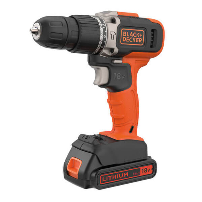 Дриль-шуруповерт ударний акумуляторний BLACK+DECKER BCD003C1 - зображення 2