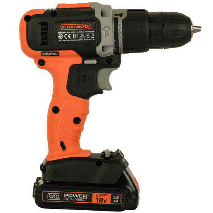 Дриль-шуруповерт ударний акумуляторний BLACK+DECKER BCD003C1 - зображення 4