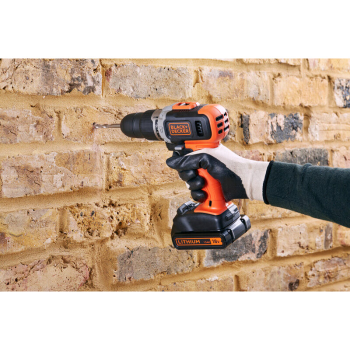 Дриль-шуруповерт ударний акумуляторний BLACK+DECKER BCD003C1 - зображення 14
