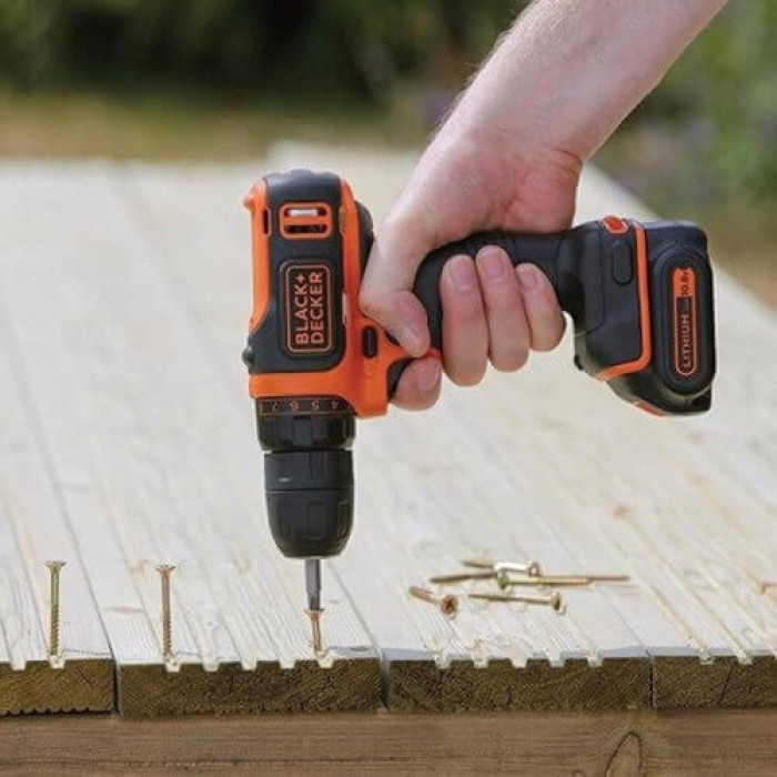Дриль-шуруповерт акумуляторний BLACK+DECKER BDCDD12KB - зображення 6
