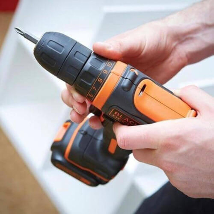 Дриль-шуруповерт акумуляторний BLACK+DECKER BDCDD12KB - зображення 7