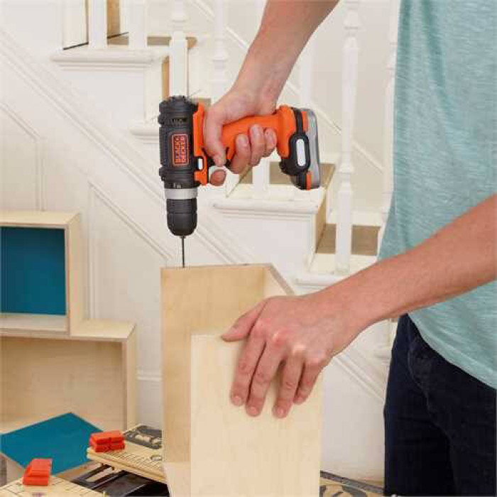 Дриль-шуруповерт акумуляторний BLACK+DECKER BDCDD12USB без АКБ - зображення 5