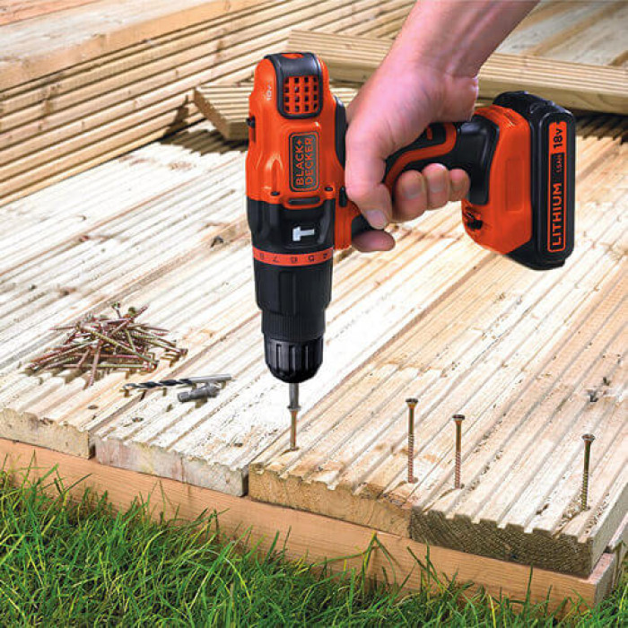Дриль-шуруповерт ударний акумуляторний BLACK+DECKER BDCH188N без АКБ - зображення 6