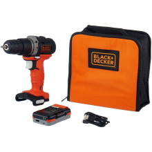 Дриль-шуруповерт ударний акумуляторний BLACK+DECKER BDCHD12S1