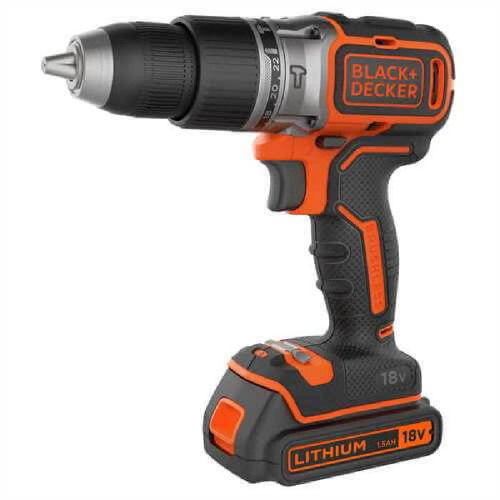 Дриль-шуруповерт ударний акумуляторний BLACK+DECKER BL188KB - зображення 2
