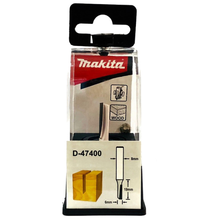 Фреза пряма по дереву 1 ніж Makita D6 l19 d8 D-47400 - зображення 2