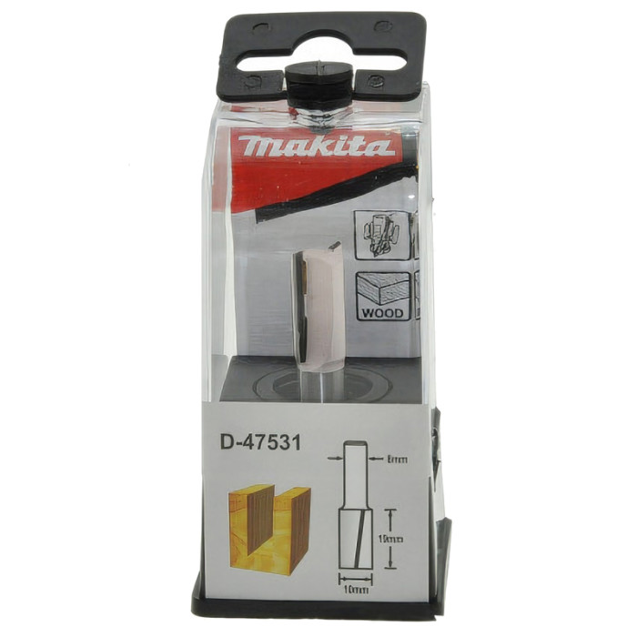 Фреза пряма по дереву 2 ножа Makita D10 l19 d8 D-47531 - зображення 2