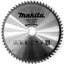 Диск пильный по алюминию Makita TCT 190х30х60 D-72970