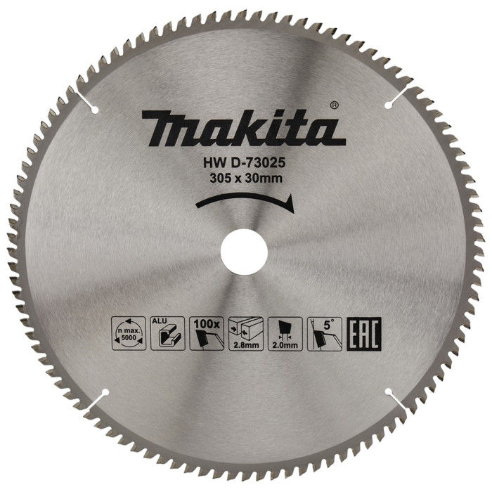 Диск пильный по алюминию Makita TCT 305x30x100 D-73025