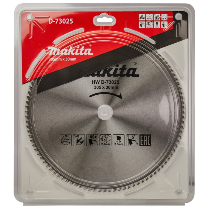 Диск пильный по алюминию Makita TCT 305x30x100 D-73025 - изображение 3