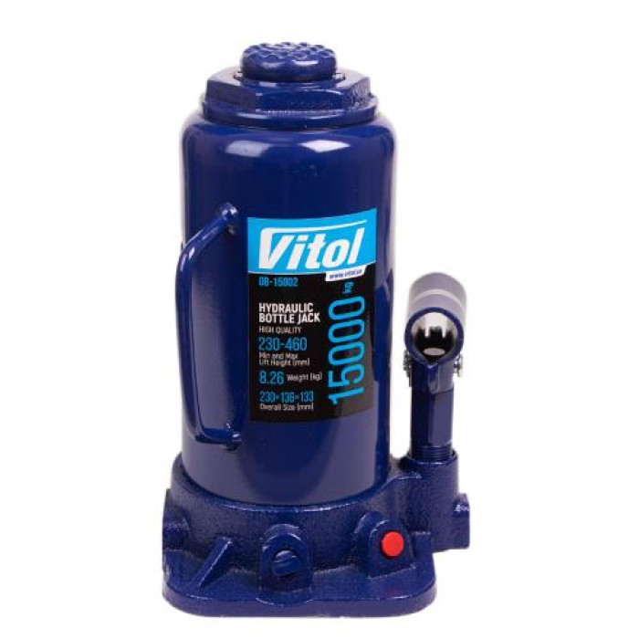 Домкрат бутылочный гидравлический Vitol 15 т T91504 ДБ-15002 - изображение 6