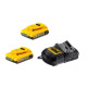 Набір DeWALT XR зарядний пристрій 10.8-18 В, акумулятори 2 шт Li-Ion 2 Аг DCB105D2 - зображення 2