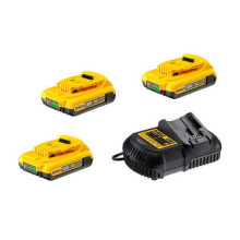 Набір DeWALT XR зарядний пристрій 10.8-18 В, акумулятори 3 шт Li-Ion 18 В 2 Аг DCB105D3