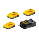 Набор DeWALT XR зарядное устройство 10.8-18 В, аккумуляторы 3 шт Li-Ion 18 В 2 Ач DCB105D3