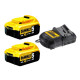 Набір DeWALT XR зарядний пристрій 10.8-18 В, акумулятори 2 шт Li-Ion 18 В 5 Аг DCB105P2