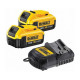 Набір DeWALT XR зарядний пристрій 10.8-18 В, акумулятори 2 шт Li-Ion 18 В 5 Аг DCB105P2 - зображення 2