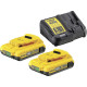 Набір DeWALT XR зарядний пристрій 10.8-18 В, акумулятори 2 шт Li-Ion 2 Аг DCB115D2 - зображення 2