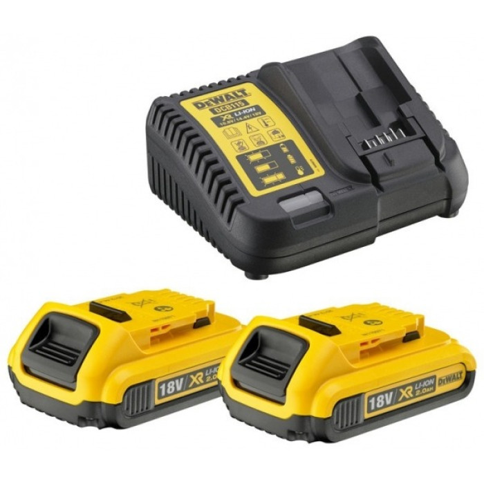 Набір DeWALT XR зарядний пристрій 10.8-18 В, акумулятори 2 шт Li-Ion 2 Аг DCB115D2 - зображення 3
