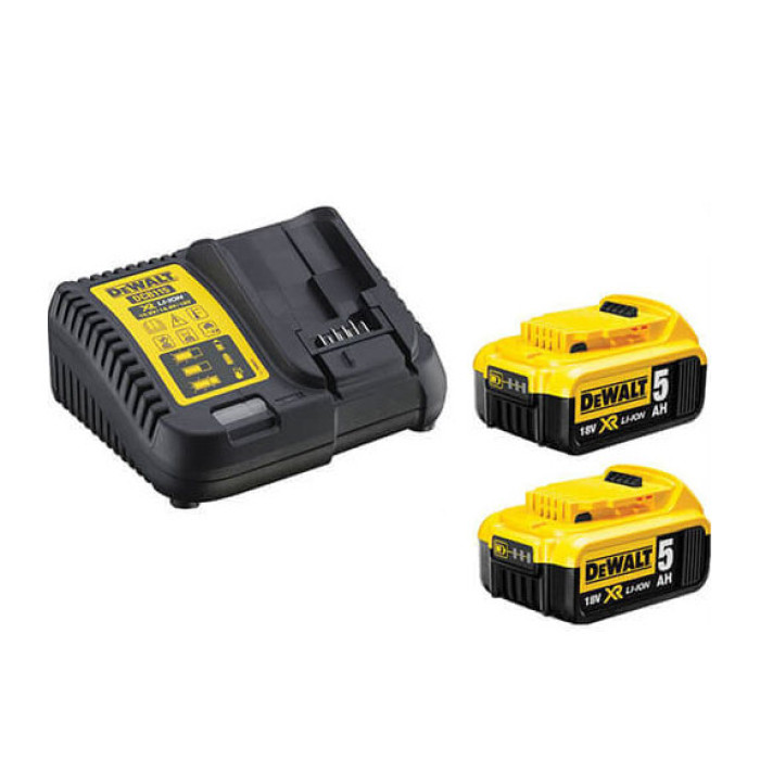 Набір DeWALT XR зарядний пристрій 10.8-18 В, акумулятори 2 шт Li-Ion 18 В 5 Аг DCB115P2 - зображення 3