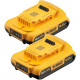Набор DeWALT XR аккумуляторы 2 шт Li-Ion 18 В 2 Ач DCB183D2
