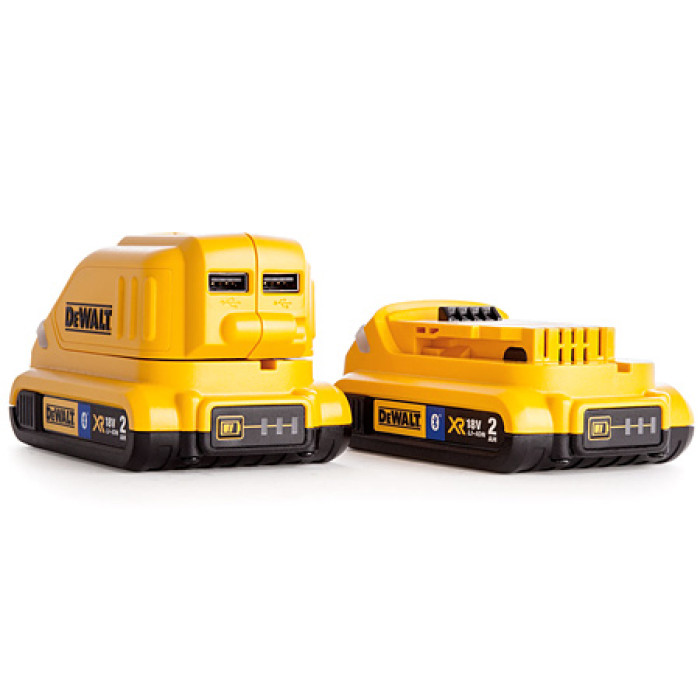 Набір DeWALT XR адаптер USB, акумулятори 2 шт Bluetooth Li-Ion 18 В 2 Аг DCB283BC - зображення 2