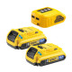 Набір DeWALT XR адаптер USB, акумулятори 2 шт Bluetooth Li-Ion 18 В 2 Аг DCB283BC - зображення 3