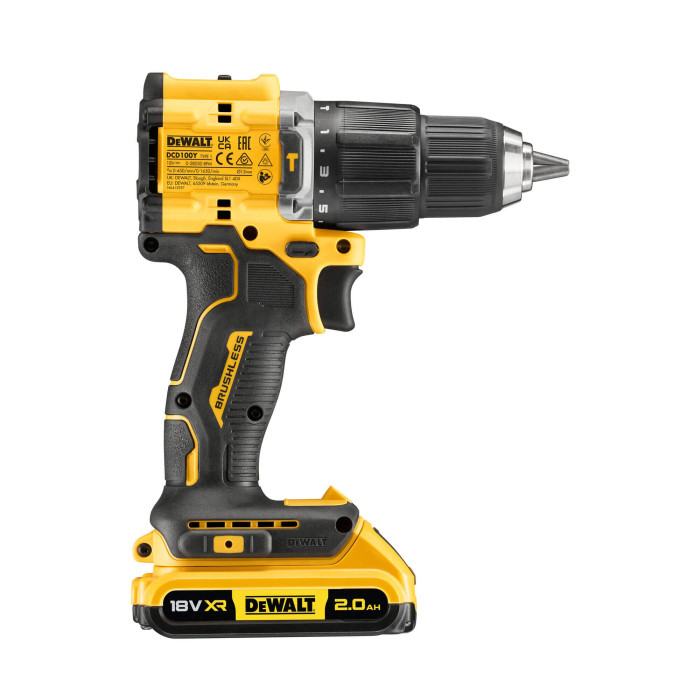 Дрель-шуруповёрт ударная аккумуляторная DeWALT 100 Years DCD100YD2T - изображение 3